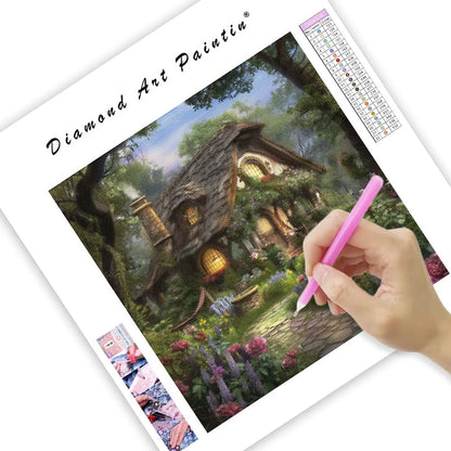 Enchanted Garden Cottage - Diamond Painting