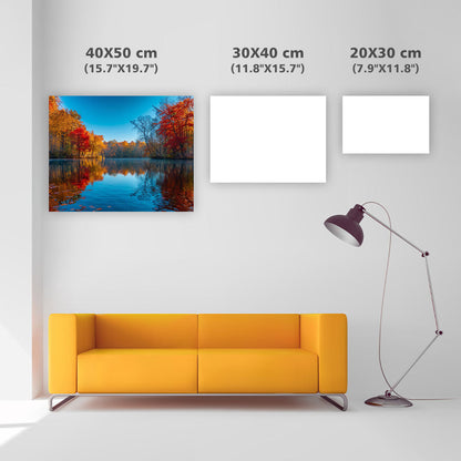 Autumn Lake Reflection - Diamond Painting