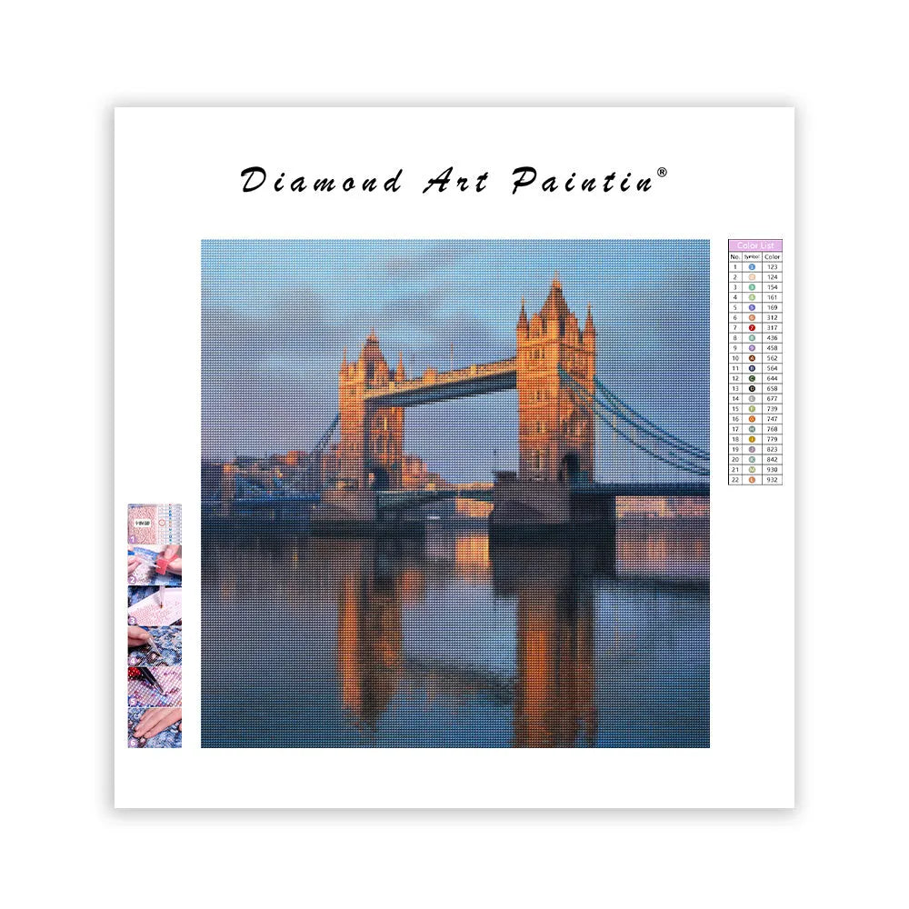 London Tower Bridge at Dawn - Diamond Painting