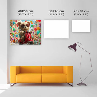 Urban Bear Ride - Diamond Painting