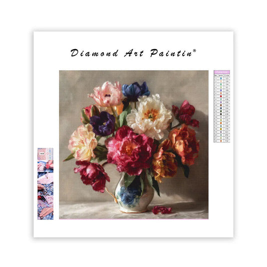 Vibrant Bloom Abundance - Diamond Painting