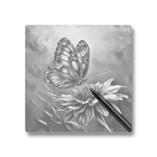 Vibrant Butterfly - Dot Painting