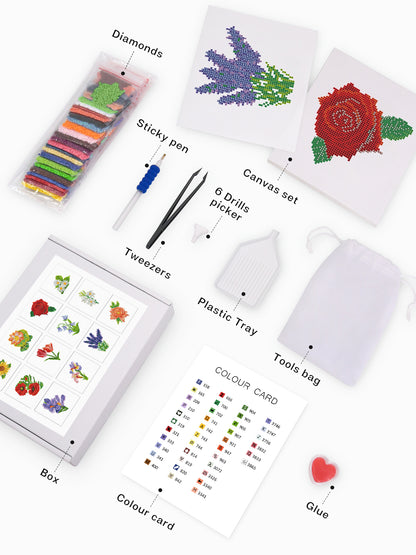 Mini-Colorful Floral Blooms