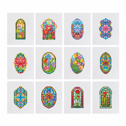 Mini-Vibrant Floral Stained Glass