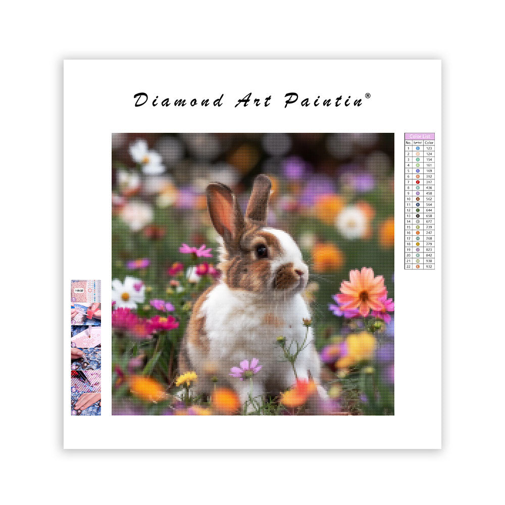 Spring Bunny Garden - Diamond Painting