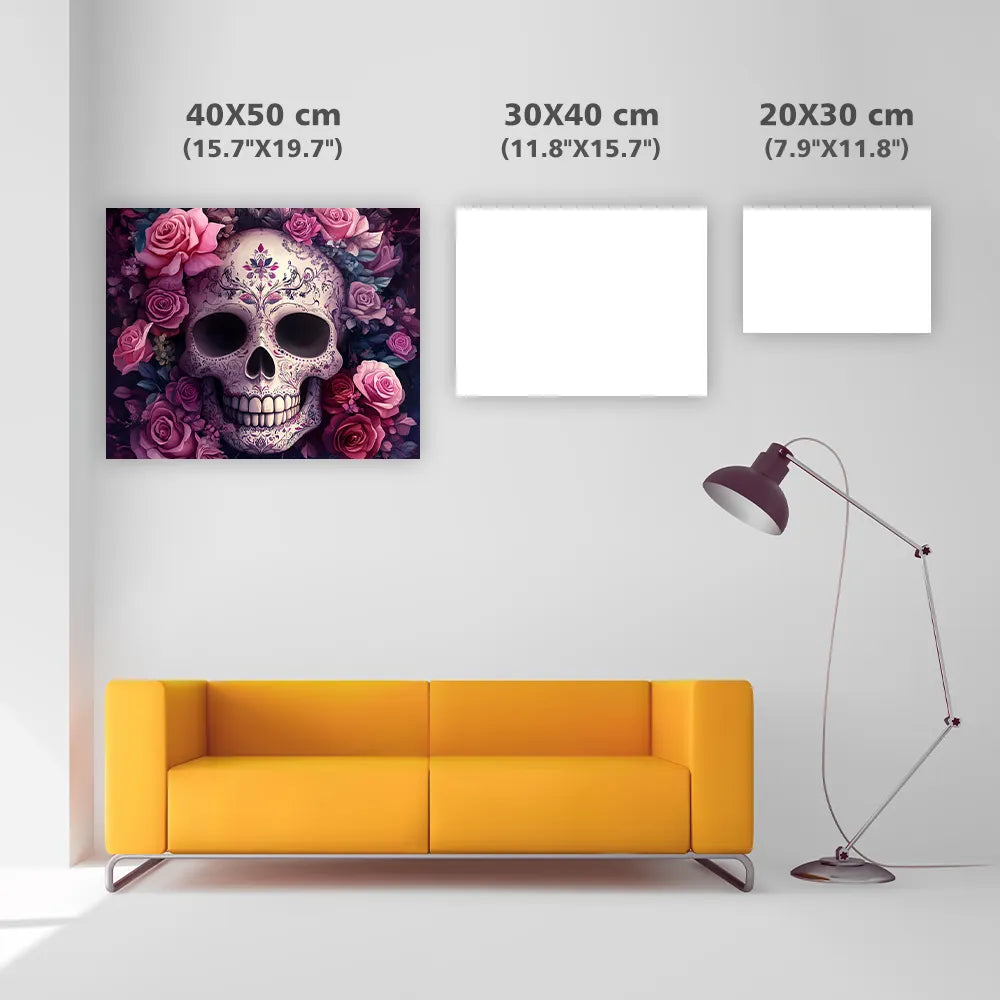 Floral Skull Beauty - Diamond Painting