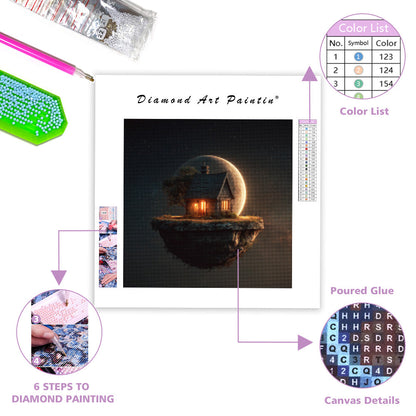 Cottage on a Planet - Diamond Painting