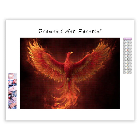 Phoenix Rising from the Ashes - Diamond Painting