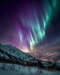 Northern Lights over Snowy Hills - Diamond Painting