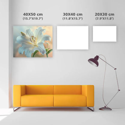 White Lily Glow - Diamond Painting