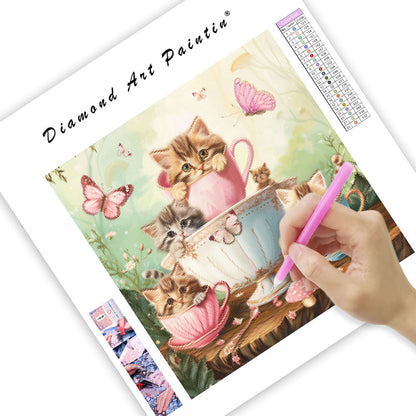 Tea Party Cats - Diamond Painting