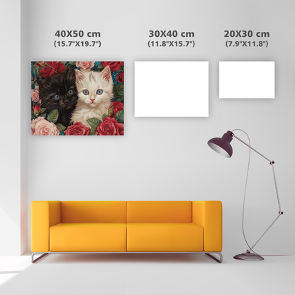 Rose Cats - Diamond Painting