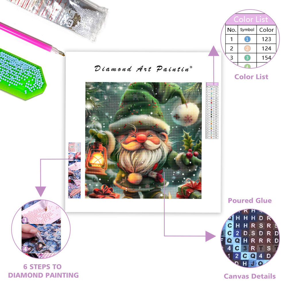 Holly Gnome - Diamond Painting