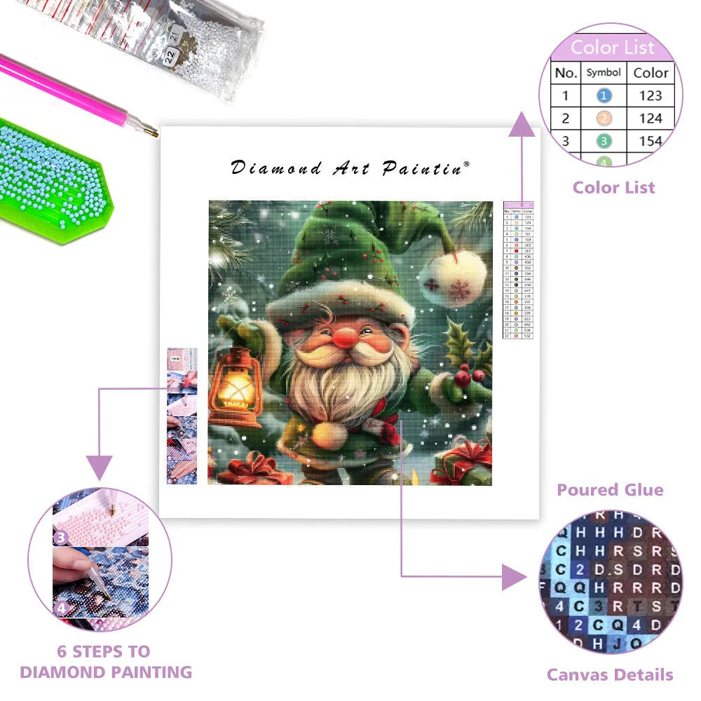 Holly Gnome - Diamond Painting