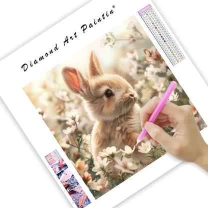 Gentle Rabbit Garden - Diamond Painting