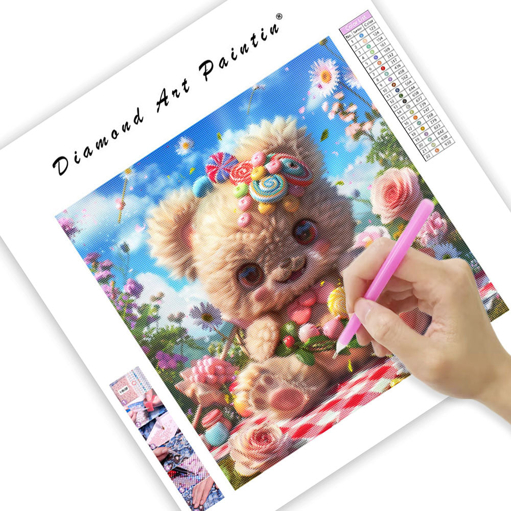 Candy Flower Bear - Diamond Painting