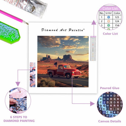 Route 66 Truck - Diamond Painting