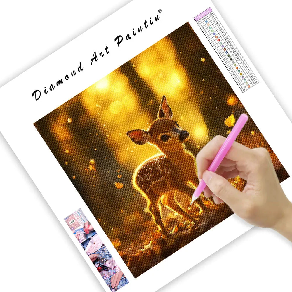 Baby Deer with Big Innocent Eyes - Diamond Painting