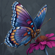 Colorful Butterfly and Flower - Diamond Painting