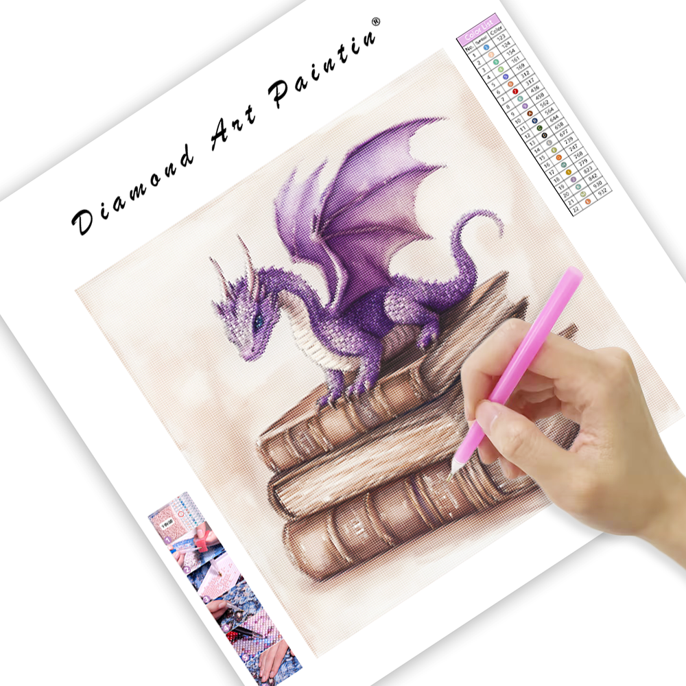 Lavender Dragon - Diamond Painting