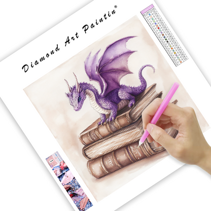 Lavender Dragon - Diamond Painting