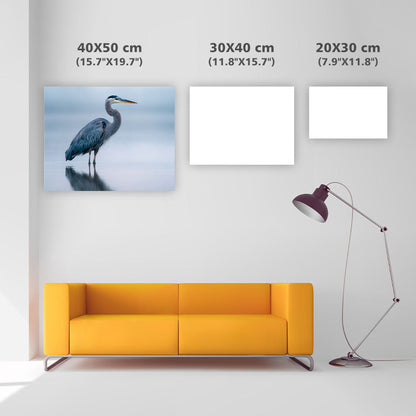 Great Blue Heron Reflection - Diamond Painting