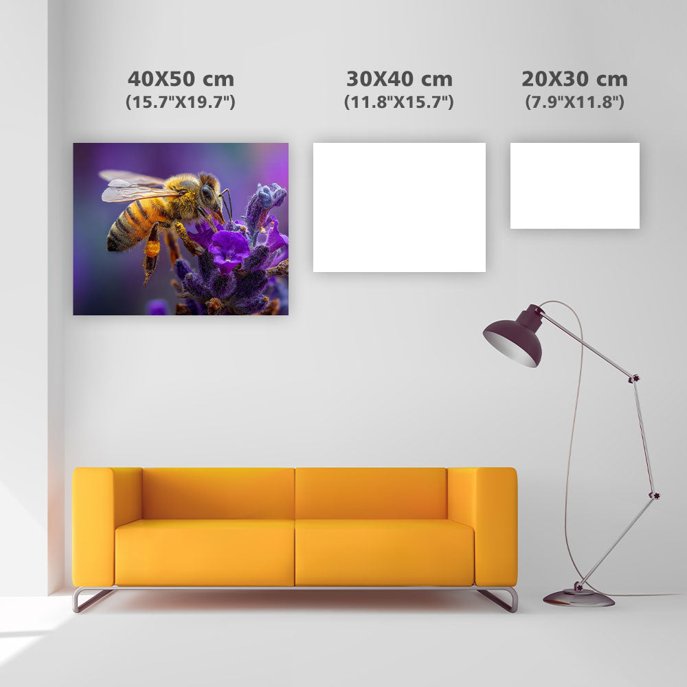 Honeybee on Lavender - Diamond Painting