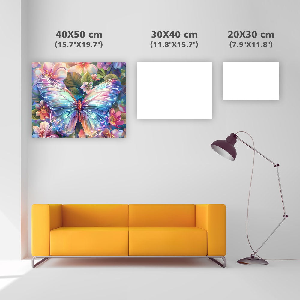 Crystal Butterfly Bloom - Diamond Painting