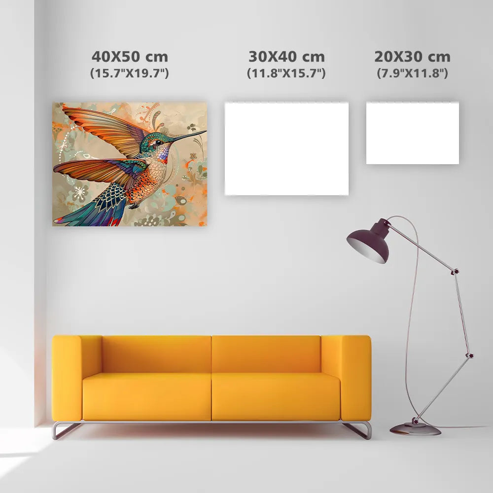 Abstract Hummingbird - Diamond Painting