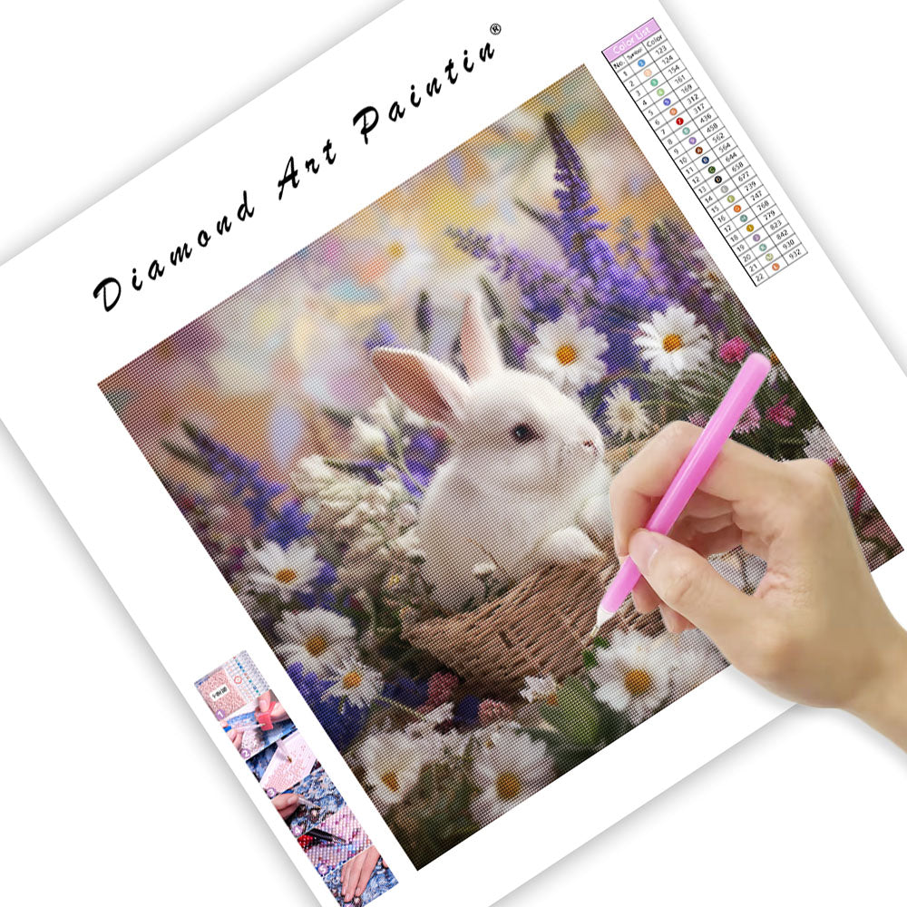 Spring Basket Bunny - Diamond Painting