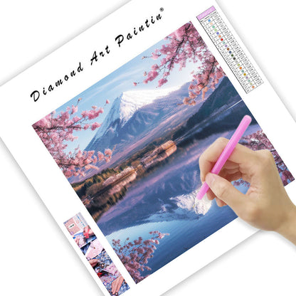Fuji Cherry Reflection - Diamond Painting