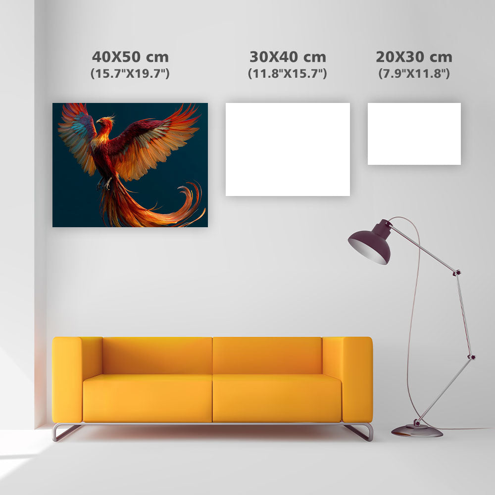 Crimson Phoenix - Diamond Painting