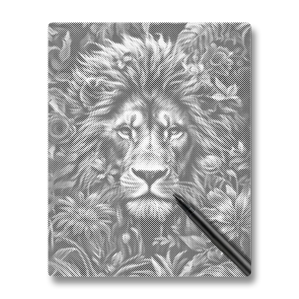 Foliage and Lion's Fury - Dot Painting