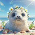 Beach Flower Seal - Diamond Painting