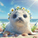 Beach Flower Seal - Diamond Painting