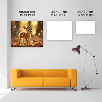 Baby Deer with Big Innocent Eyes - Diamond Painting