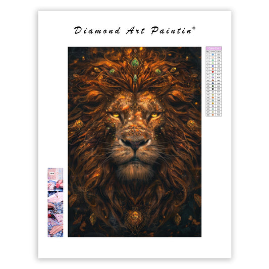 Amber Lion - Diamond Painting