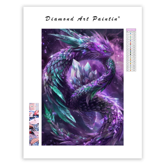 Amethyst Serpent - Diamond Painting