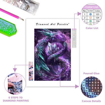 Amethyst Serpent - Diamond Painting