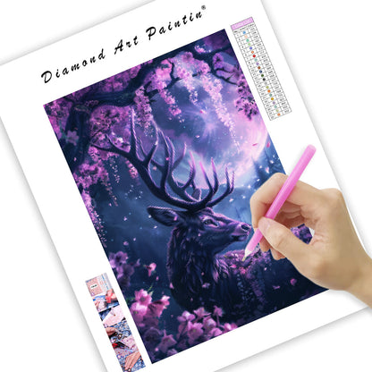Blossom Stag - Diamond Painting