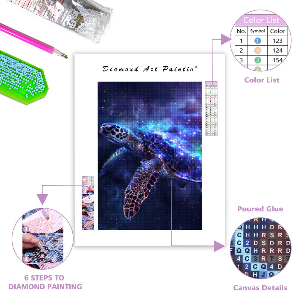 Cosmic Turtle - Diamond Painting