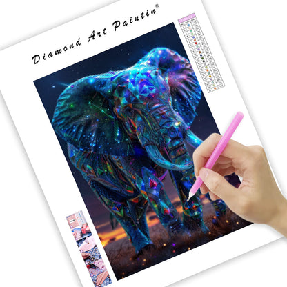 Gemstone Elephant - Diamond Painting