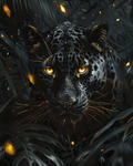 Luminous golden eye design rendered in sparkling diamond art