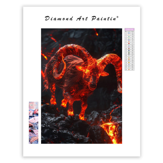 Inferno Ram - Diamond Painting