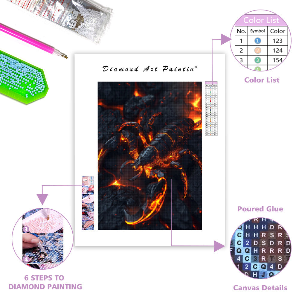 Magma Scorpion - Diamond Painting