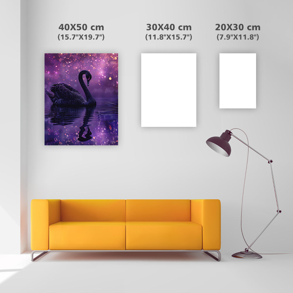 Obsidian Swan - Diamond Painting