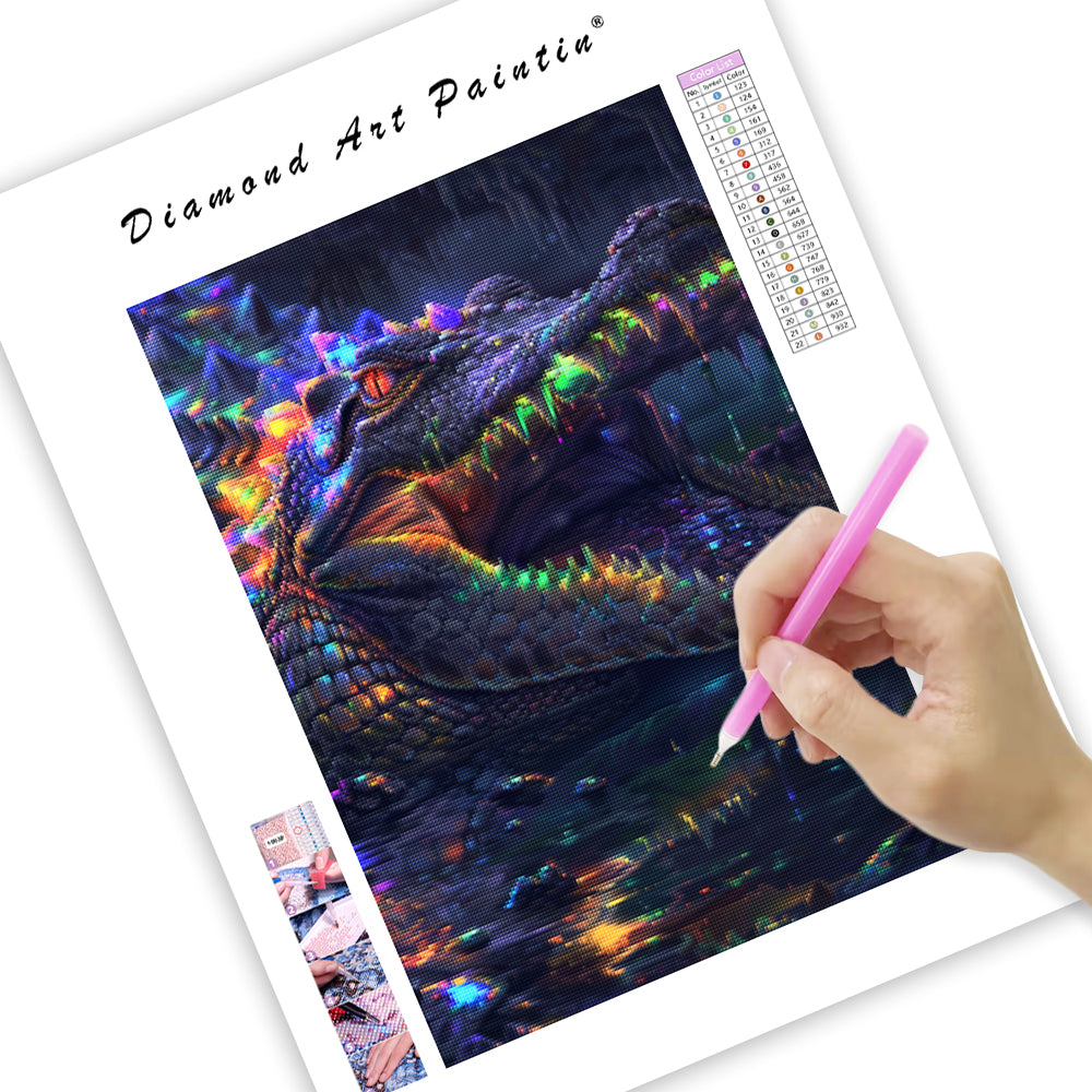 Opal Crocodile - Diamond Painting