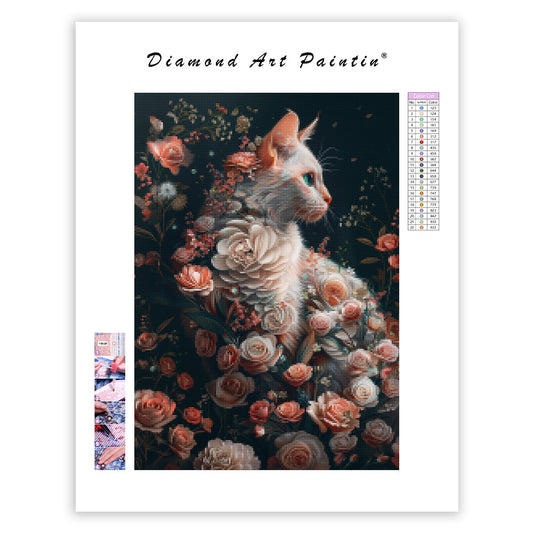 Petal Cat - Diamond Painting