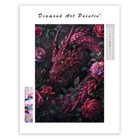 Rose Thorn Dragon - Diamond Painting