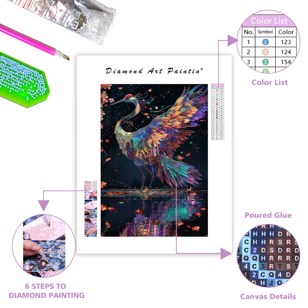 Silk Crane - Diamond Painting